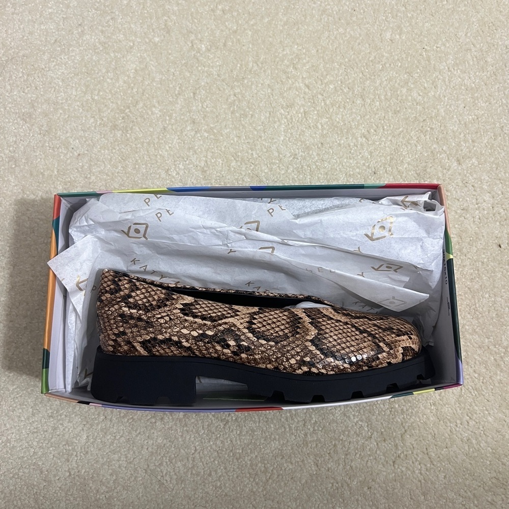 NIB Katy Perry Collections 7 The Daarling Slip On Snake‎ Skin Chunky Sole Shoe - Picture 8 of 10